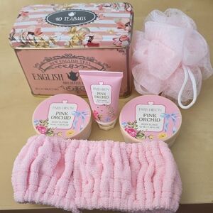 Paris Hilton Pink Orchid Bath & Body Pamper Set - Pink Relaxing Selfcare Spa Set